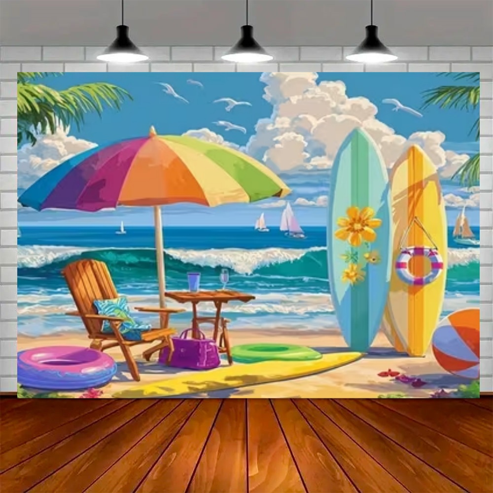 Zomer surfplank thema achtergr - Outdoor Sport Background recensie en prijs
